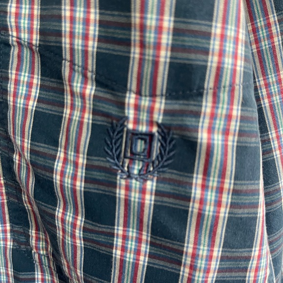 Chaps Men's 2XL Big & Tall Blue Plaid Long Sleeve Button-Up Shirt - Picture 2 of 7